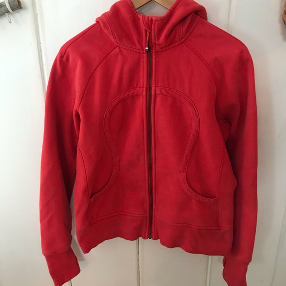 lululemon athletica Jackets & Blazers - Lululemon • coral red scuba hoodie jacket
